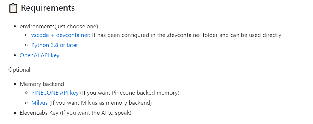 官方文档的要求